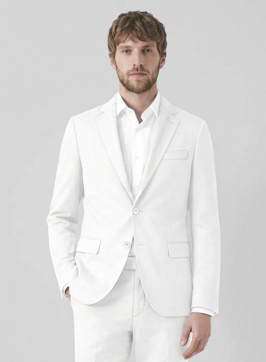 White Linen Jacket - StudioSuits