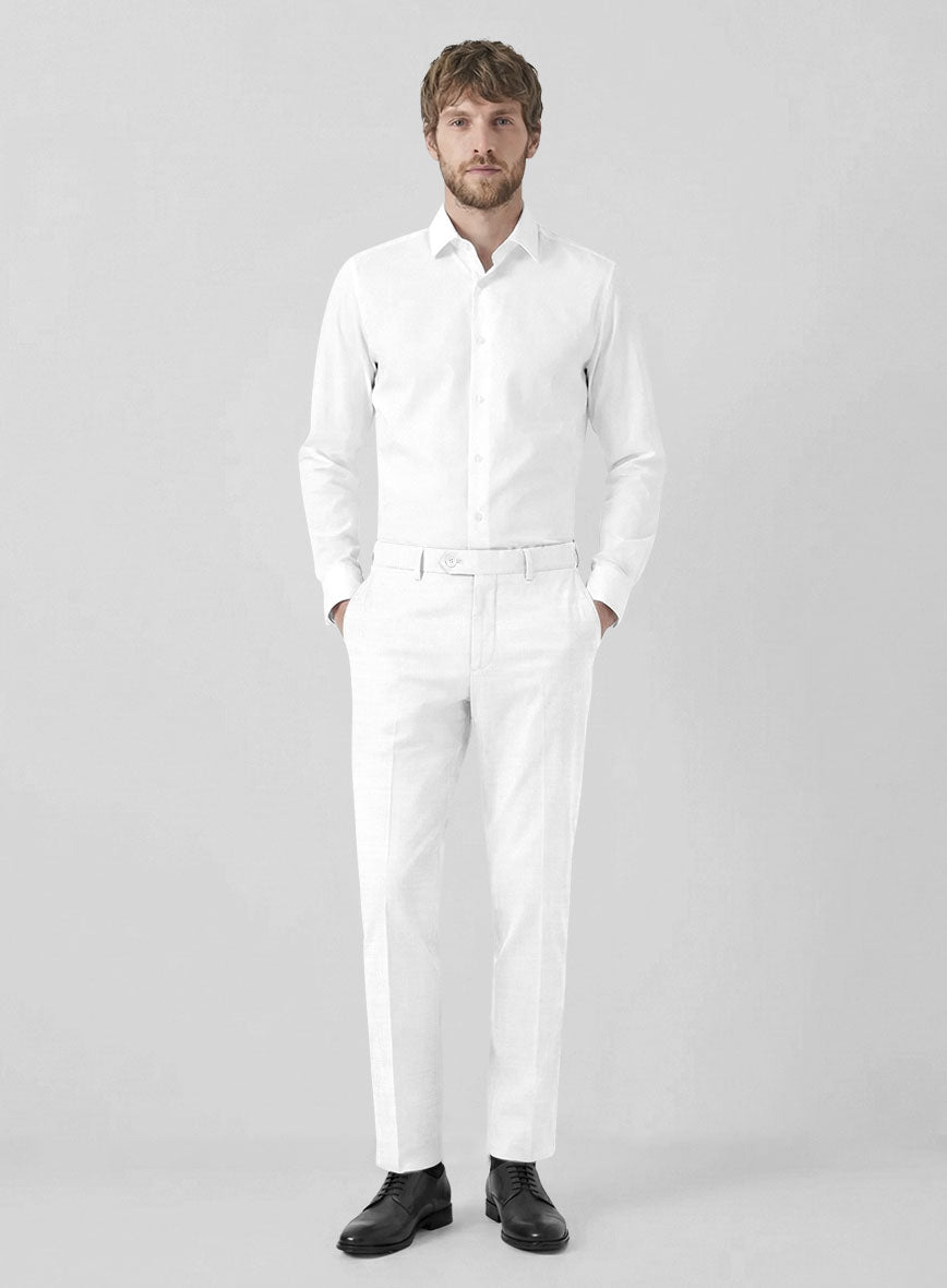 White Linen Suit - StudioSuits