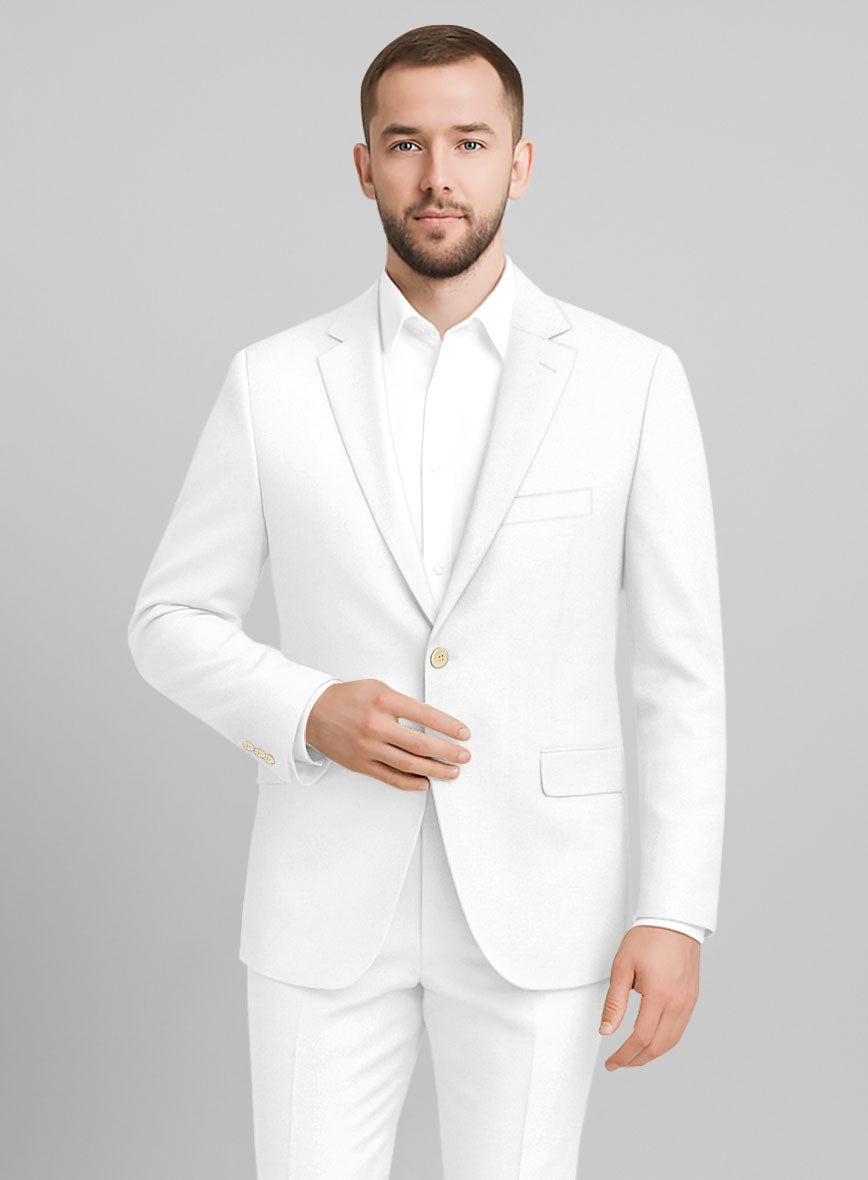 White Stretch Chino Jacket - StudioSuits
