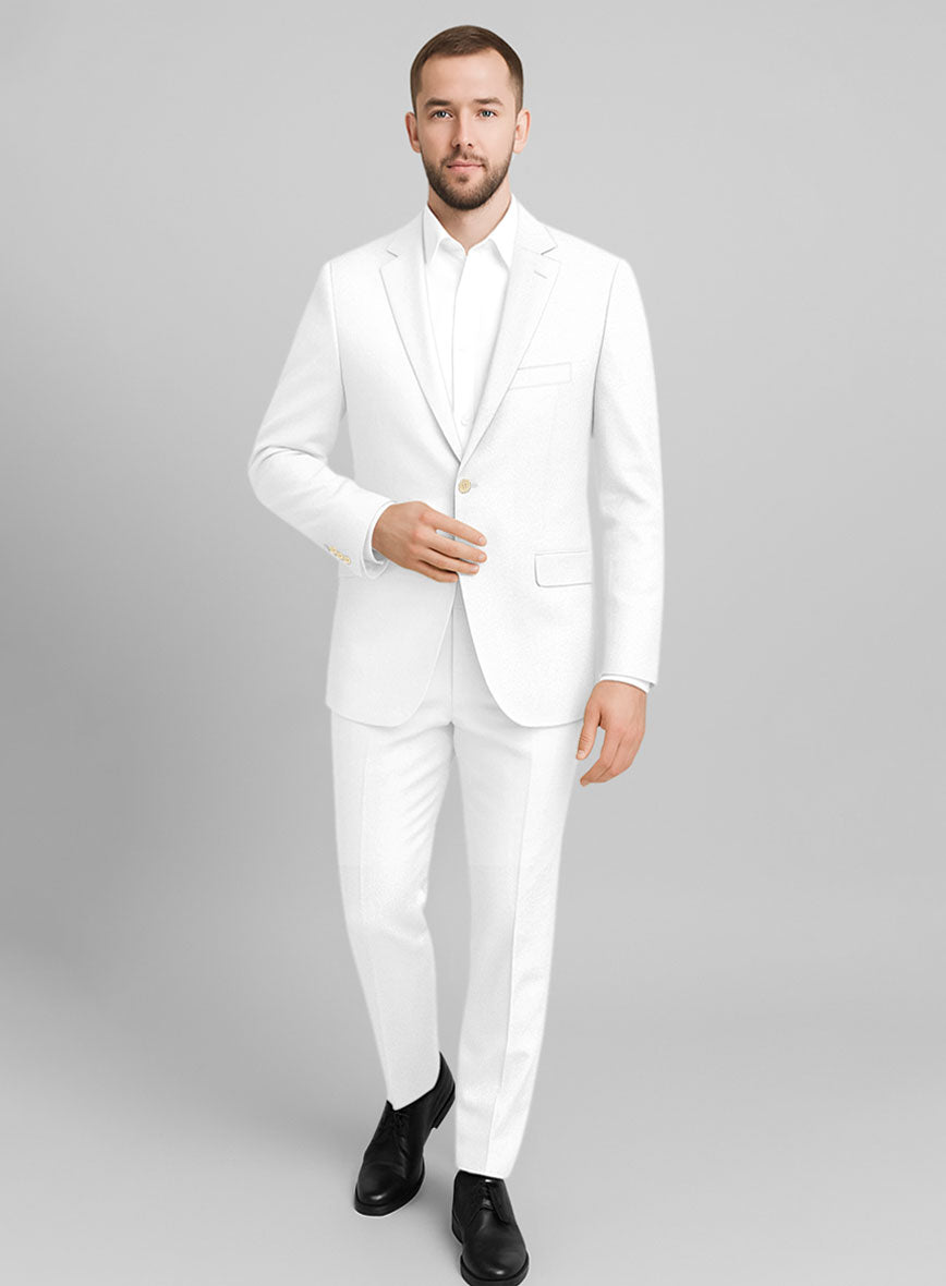 White Stretch Chino Suit - StudioSuits