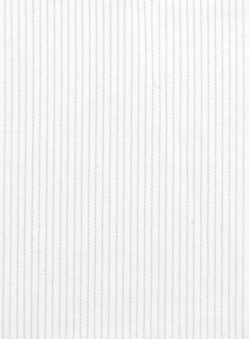 White Thick Corduroy Jacket - StudioSuits