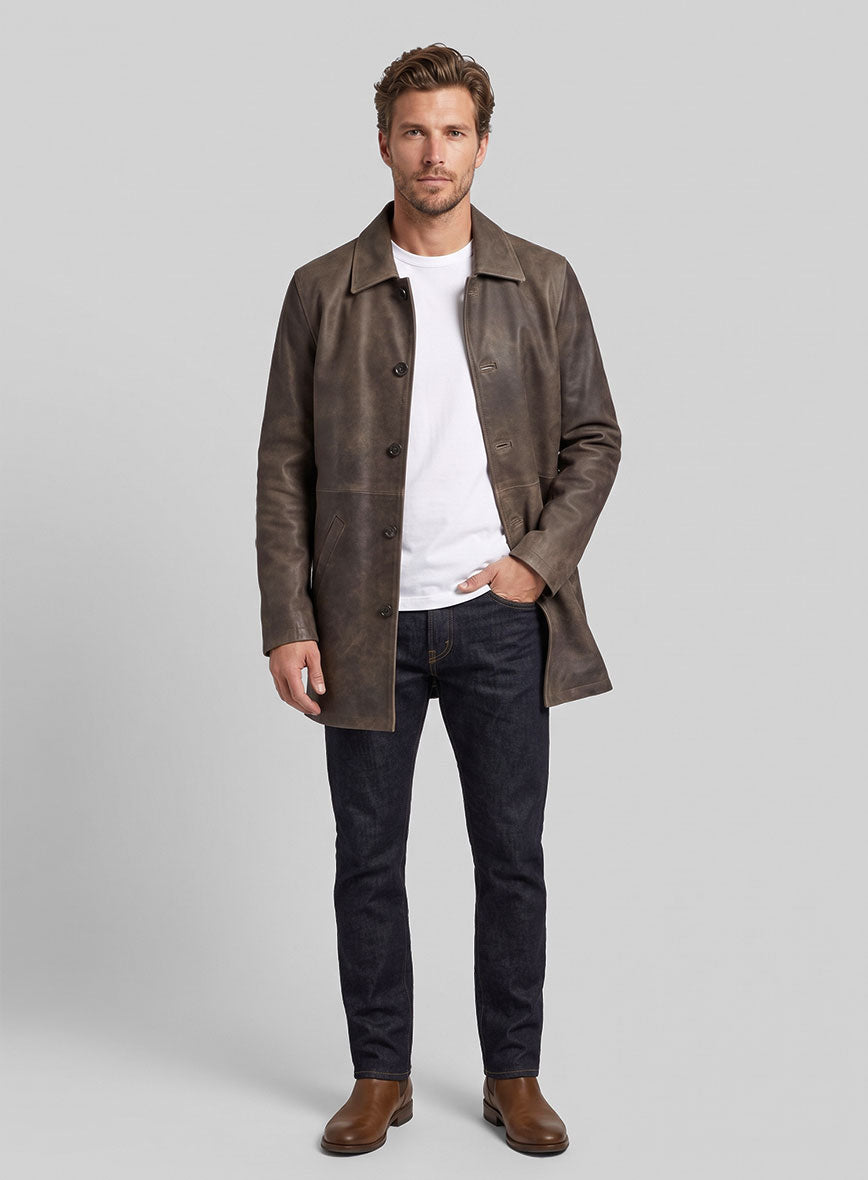 Winchester Leather Trench Coat - StudioSuits