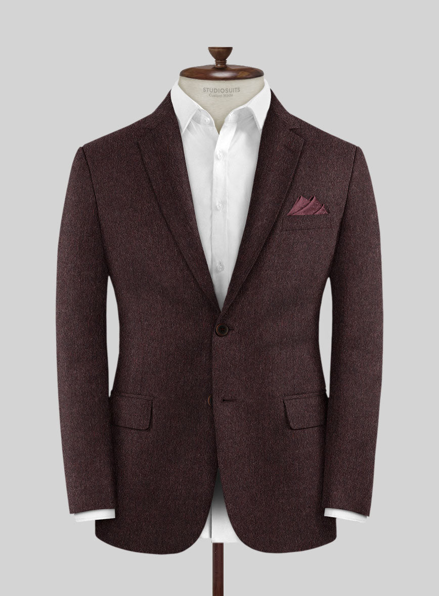 Wine Cashmere Jacket - StudioSuits