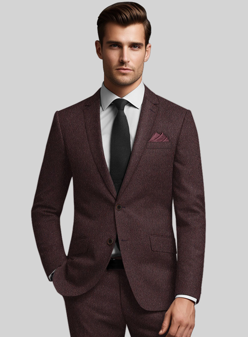 Wine Cashmere Jacket - StudioSuits