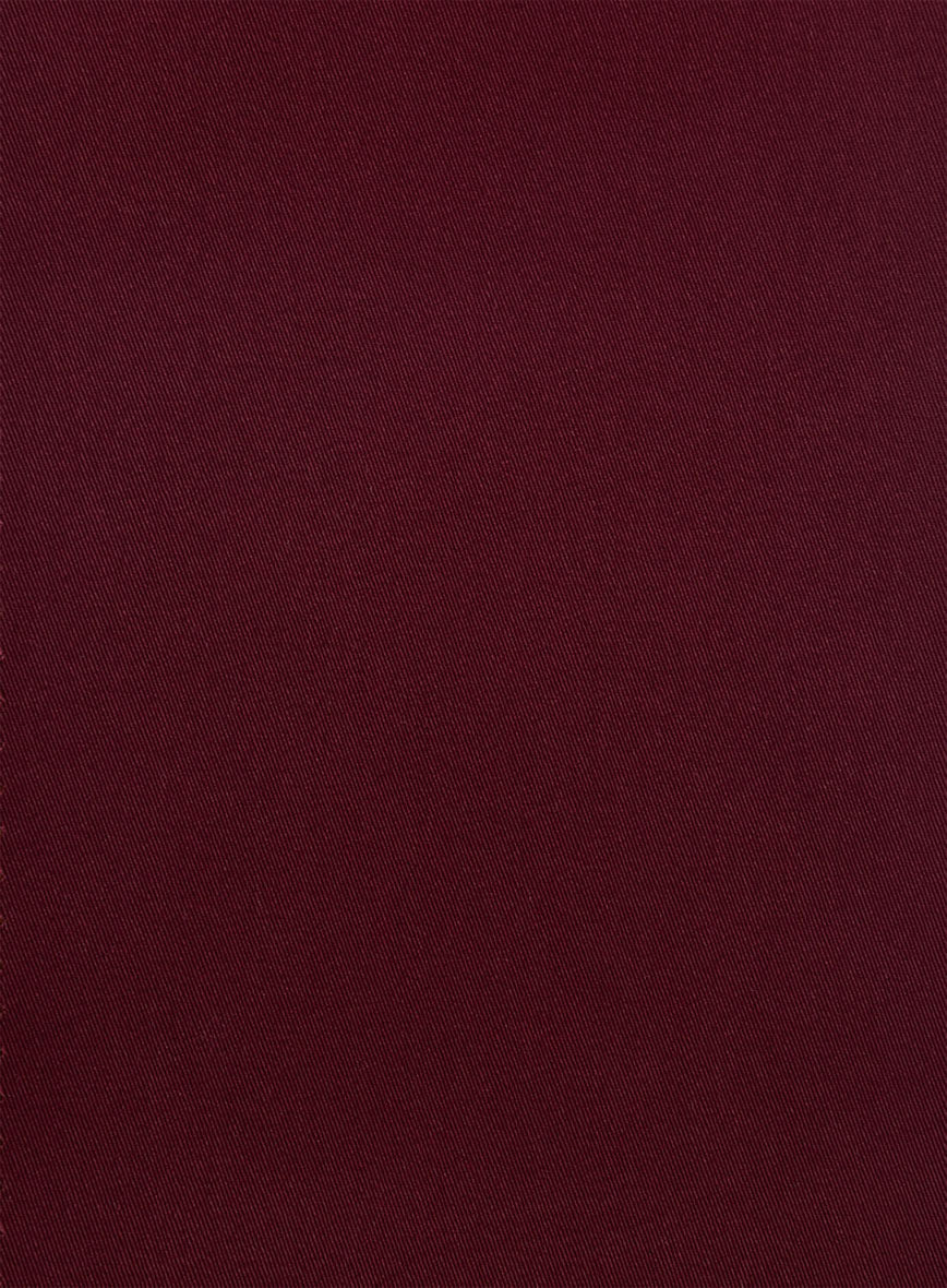 Wine Napoli Stretch Light Weight Cotton Pants - StudioSuits