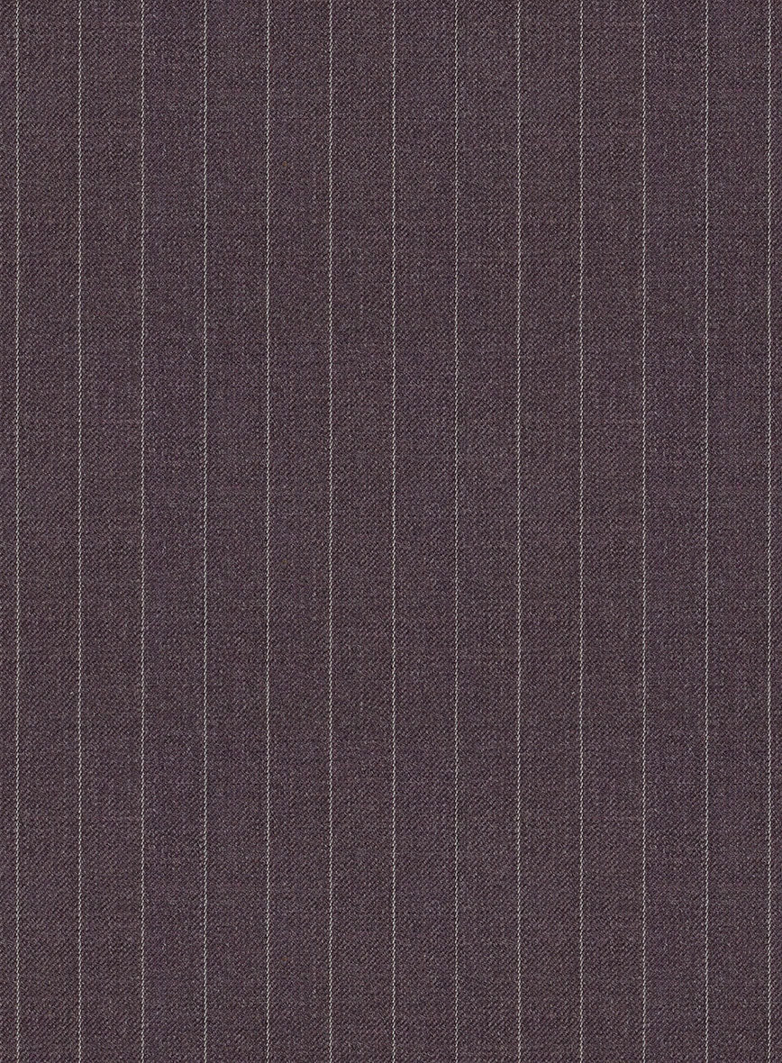 Wine Pinstripe Pants - StudioSuits