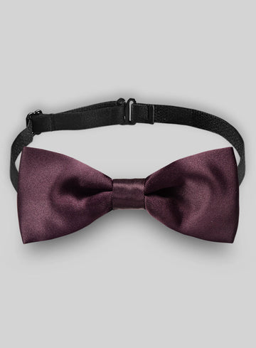 Wine Satin Bow - StudioSuits