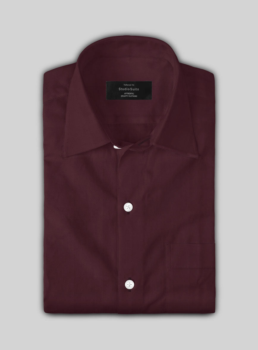 Wine Stretch Poplene Shirt - StudioSuits
