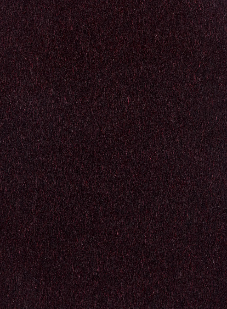 Wine Thick Wool Overcoat - StudioSuits