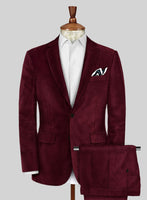 Wine Velvet Suit - StudioSuits