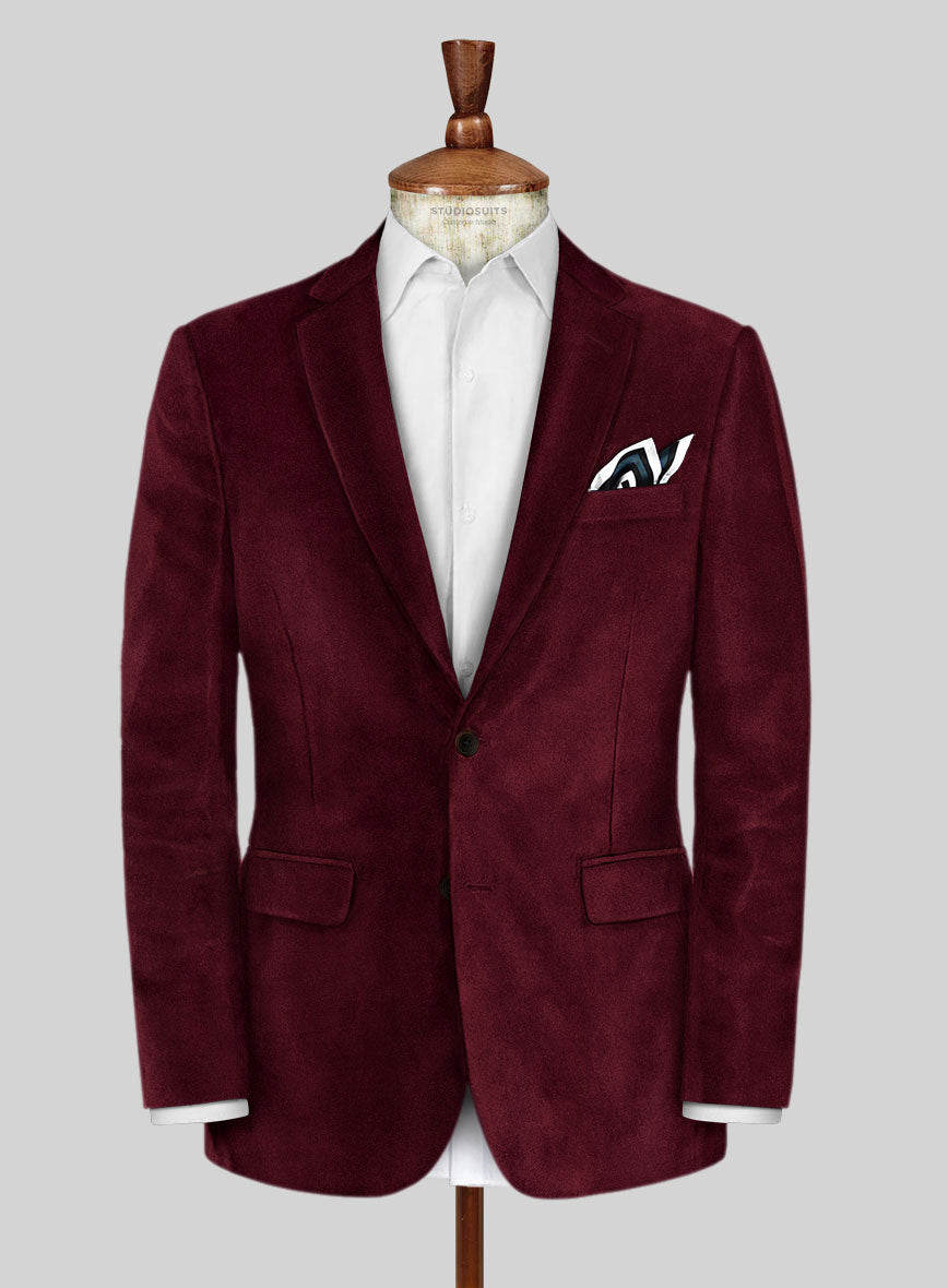 Wine Velvet Suit - StudioSuits