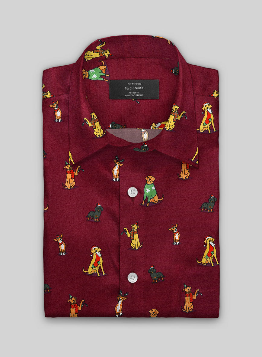 Winter Paws Cotton Shirt - StudioSuits