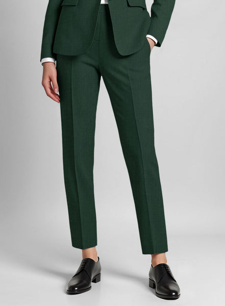 Women's Emerald Green Pants – StudioSuits - Main Image