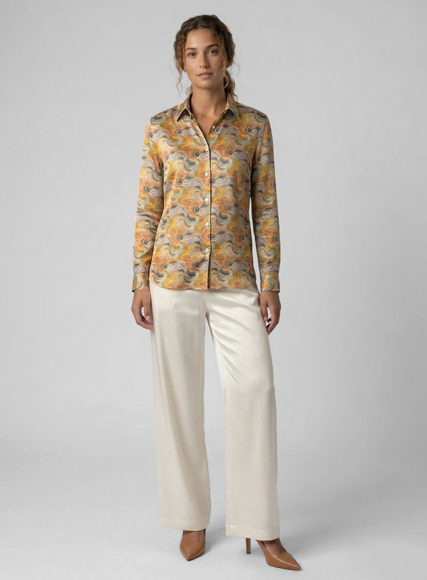 Women's Alida Silk Cotton Shirt - StudioSuits