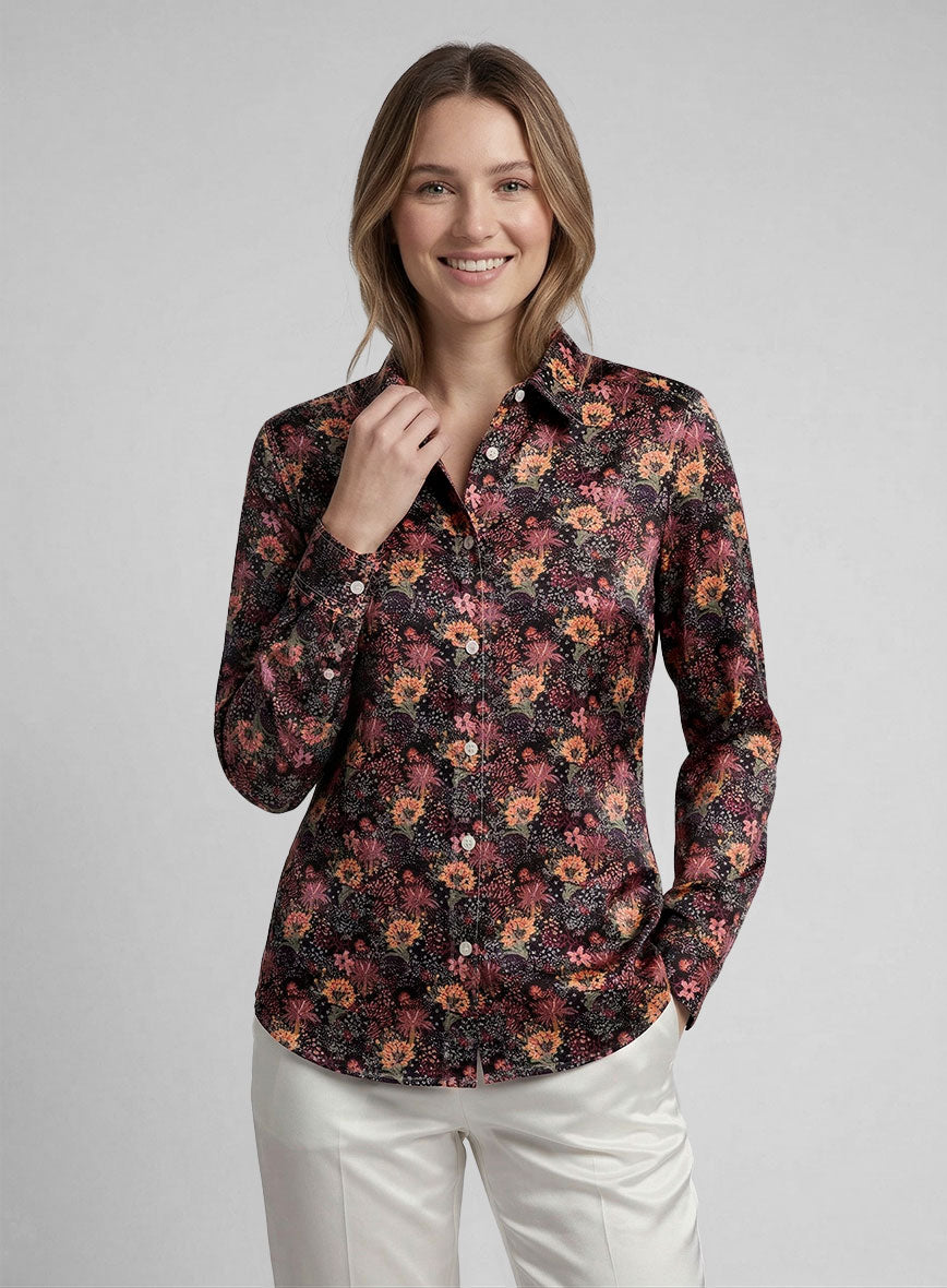 Women's Ender Silk Cotton Shirt - StudioSuits