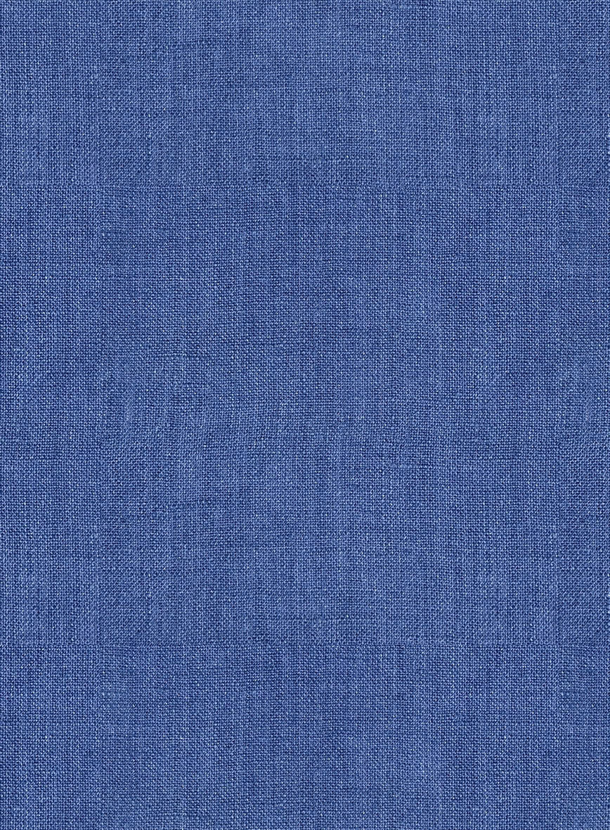 Women's European Cruise Blue Linen Shirt - StudioSuits