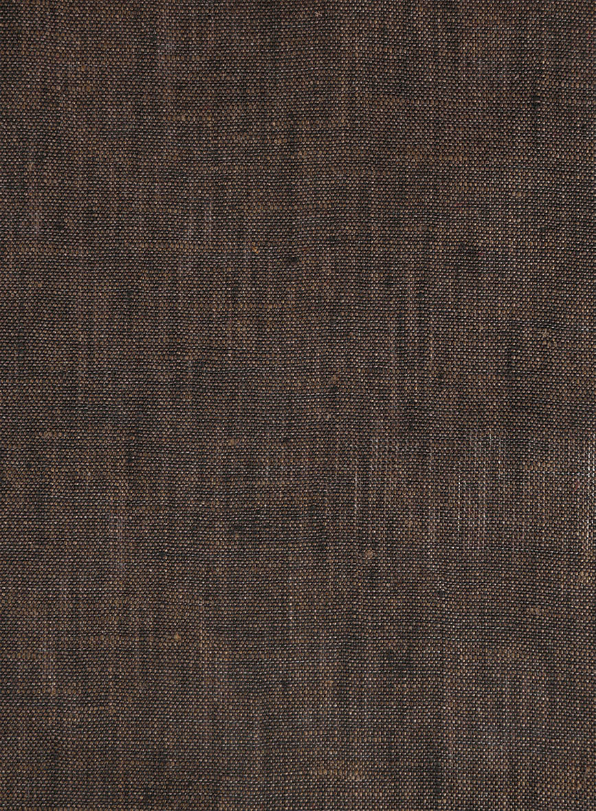 Women's European Dark Brown Linen Shirt - StudioSuits