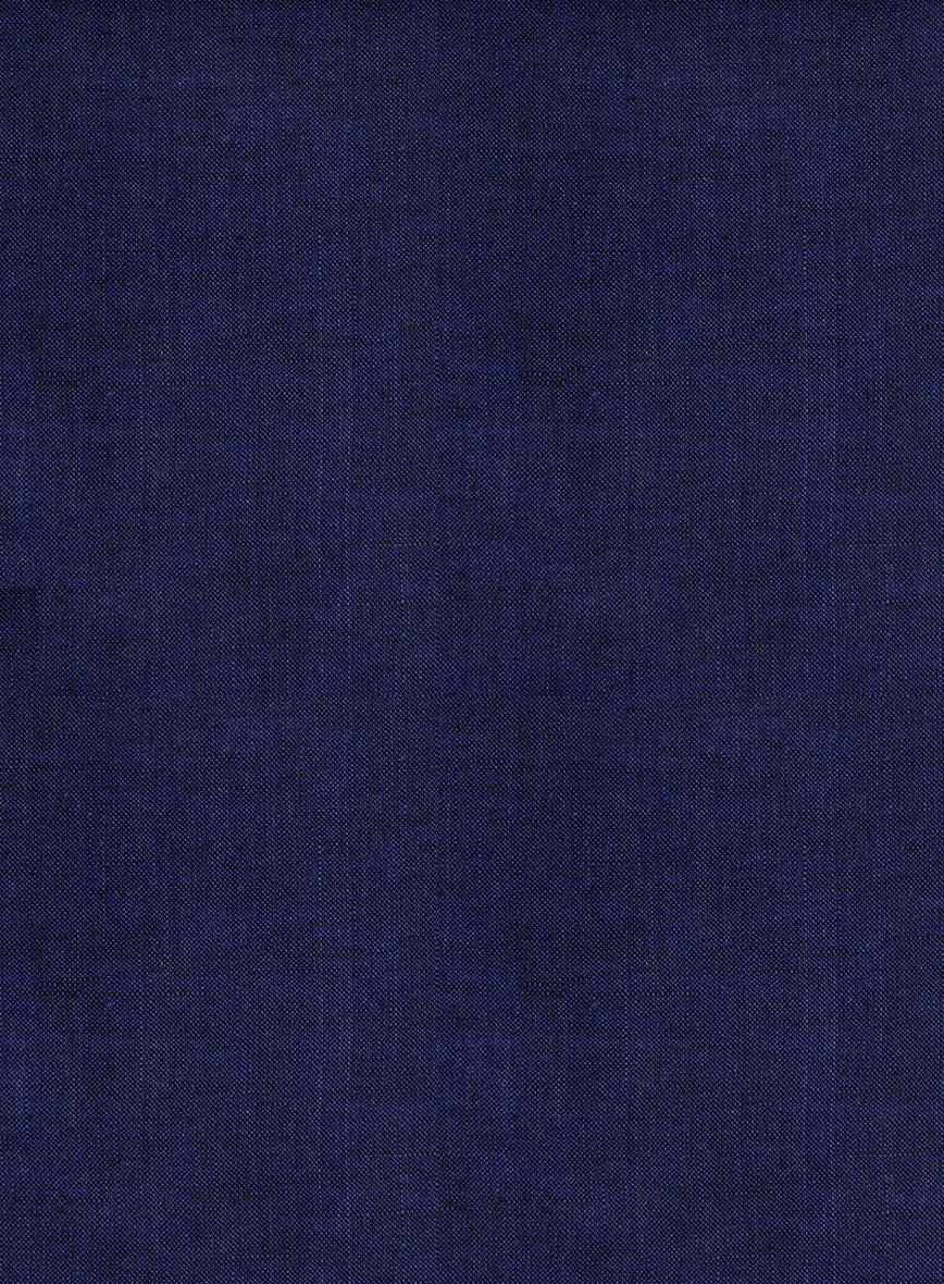 Women's European Indigo Blue Linen Shirt - StudioSuits