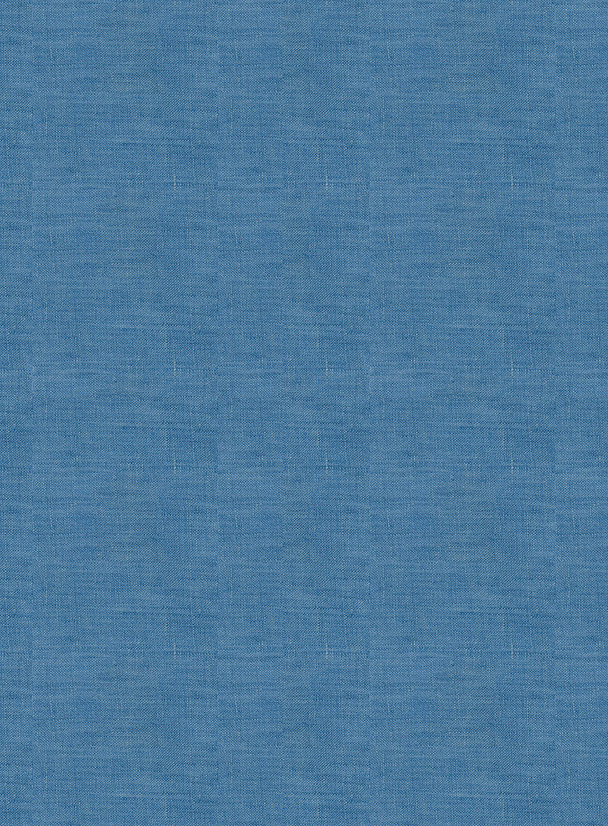 Women's European Phthalo Blue Linen Shirt - StudioSuits