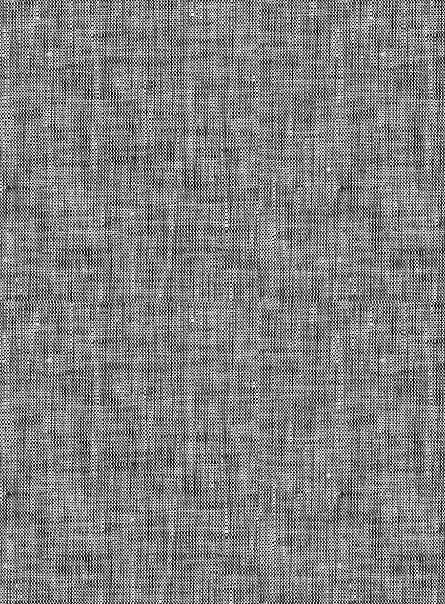 Women's European Smoky Black Linen Shirt - StudioSuits