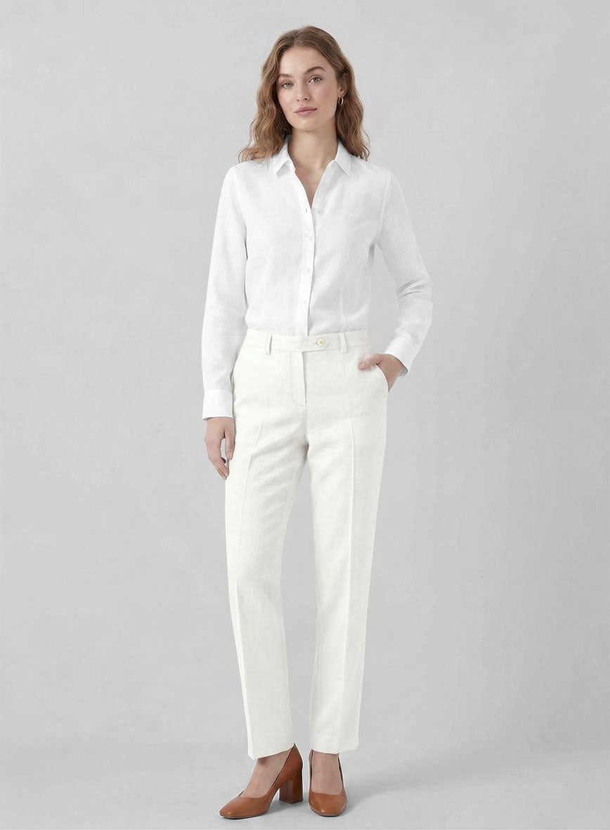 Women's Natural Linen Suit - StudioSuits