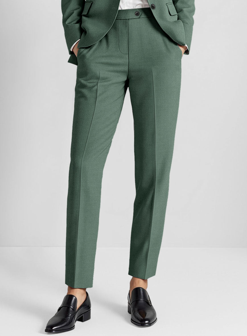 Women's Sage Green Pants by StudioSuits