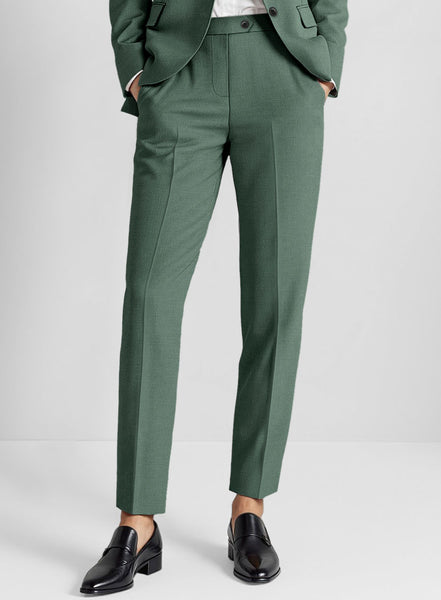 olive green dress pants for women Women's Sage Green Pants by StudioSuits