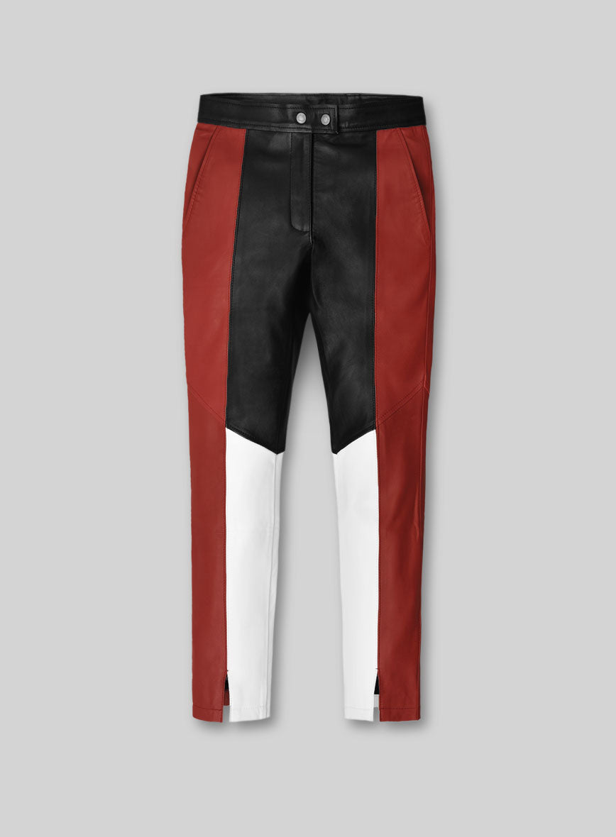Women's Brie Larson Leather Pants - StudioSuits
