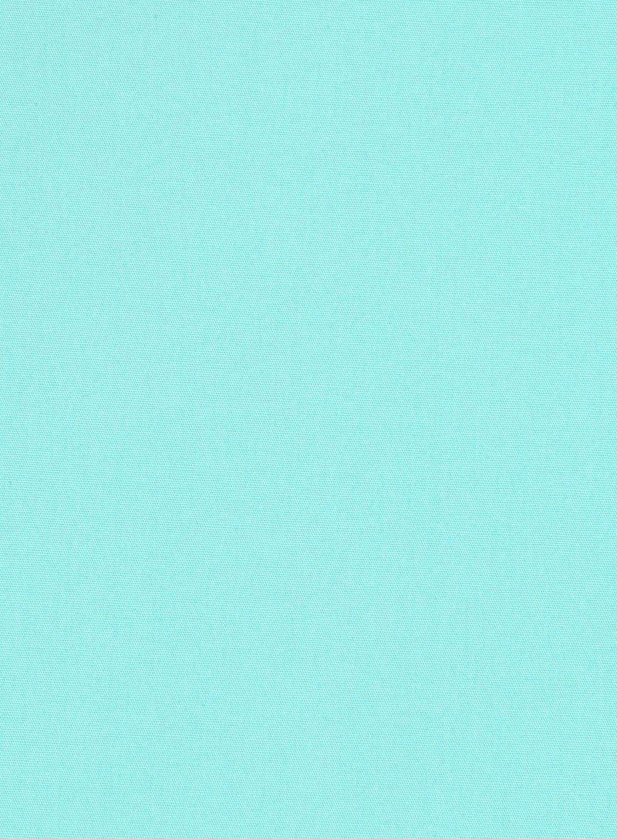 Women's Aqua Blue Stretch Poplene Shirt - StudioSuits