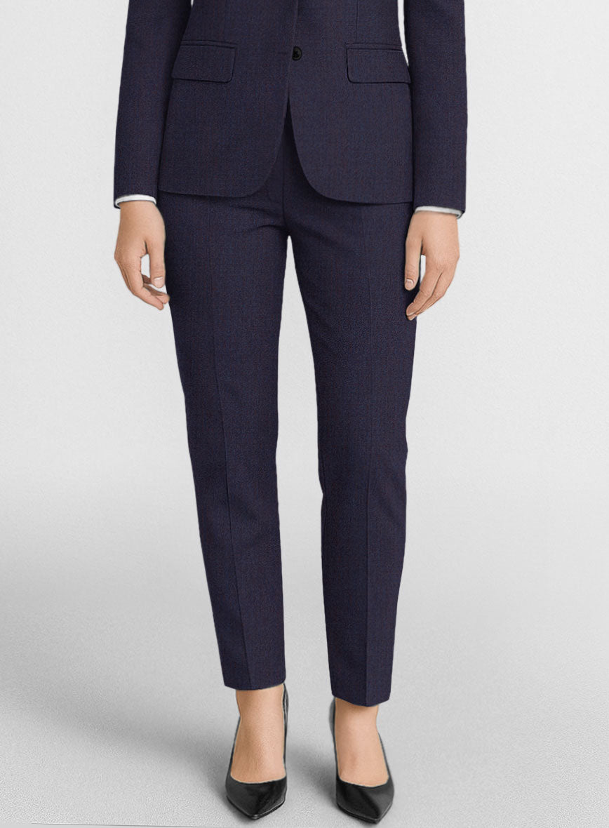Women's Eggplant Wool Suit - StudioSuits