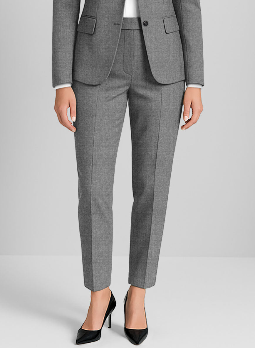Women's Guabello Light Gray Pants - StudioSuits