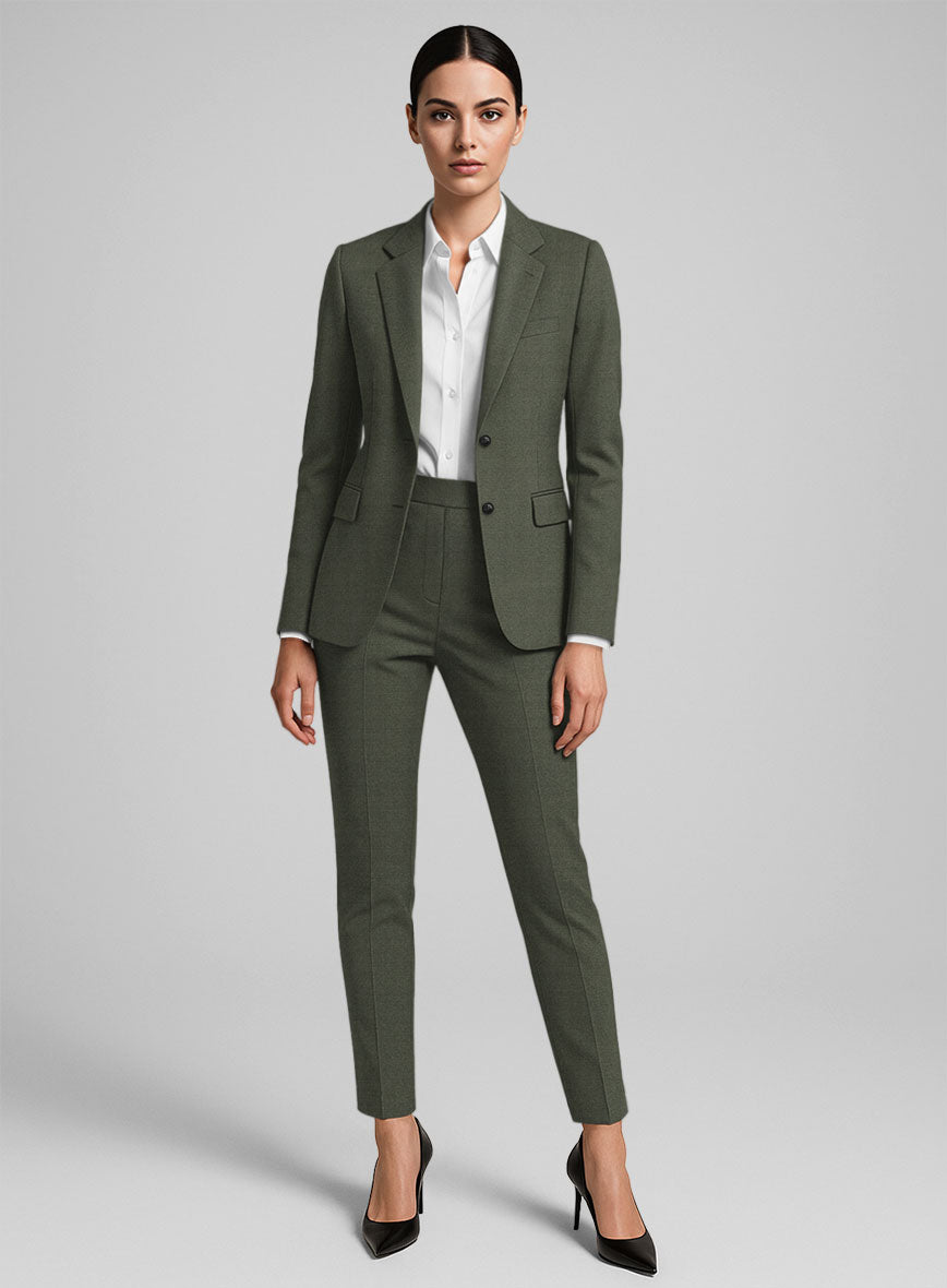 Women's Guabello Twill Green Suit - StudioSuits