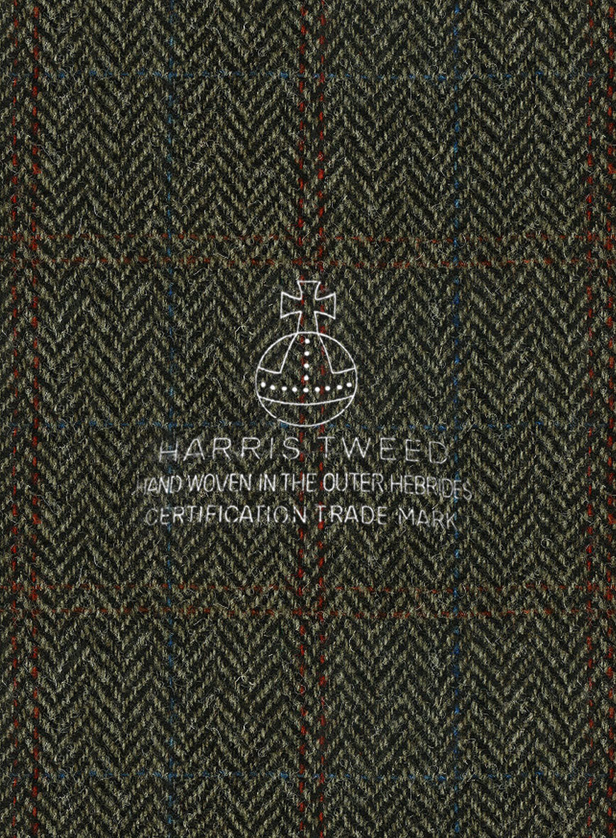 Women's Harris Tweed Country Green Pants - StudioSuits