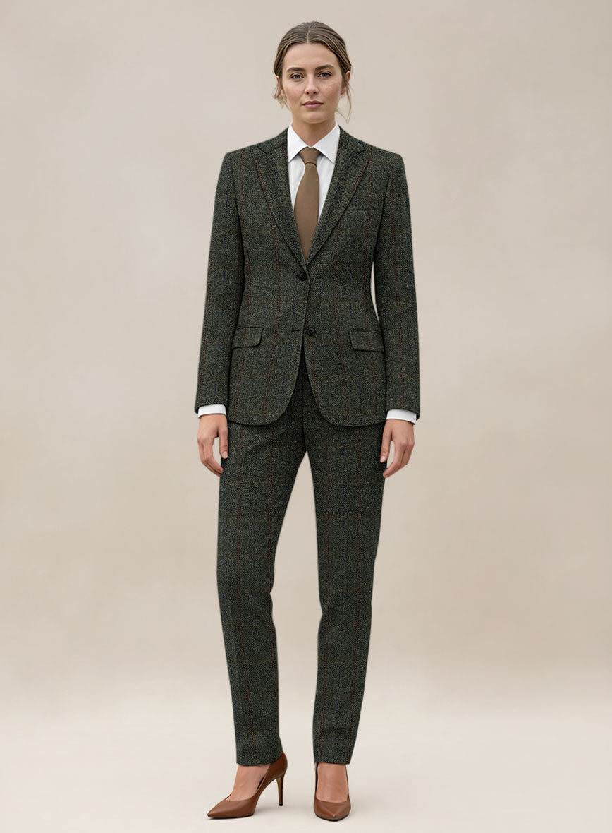 Women's Harris Tweed Country Green Suit - StudioSuits