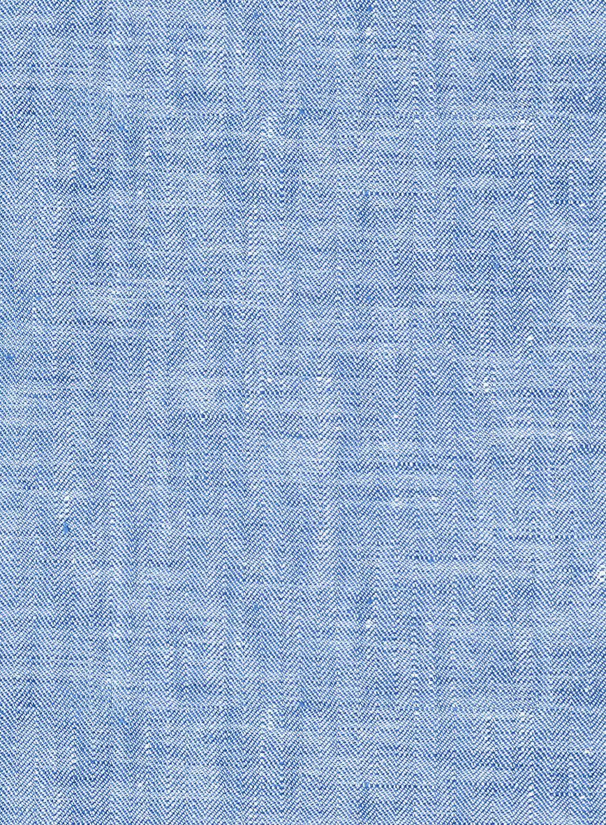 Women's Italian Nile Blue Linen Suit - StudioSuits