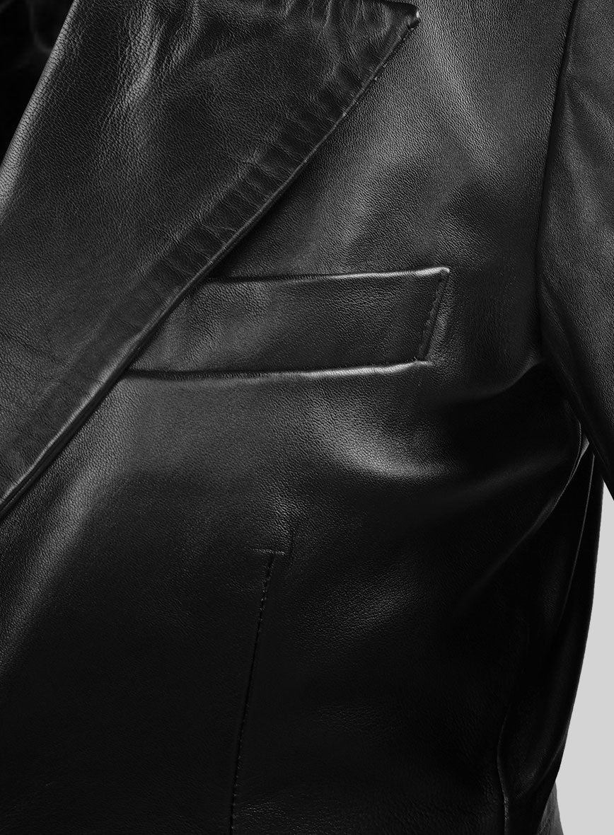 Women's Kendall Leather Long Coat - StudioSuits