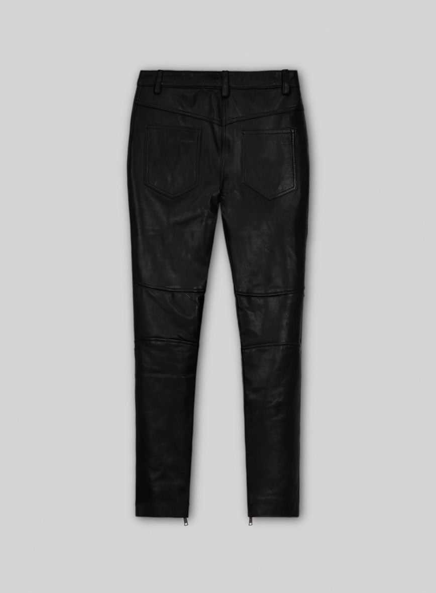 Women's Leather Biker Jeans Style - StudioSuits