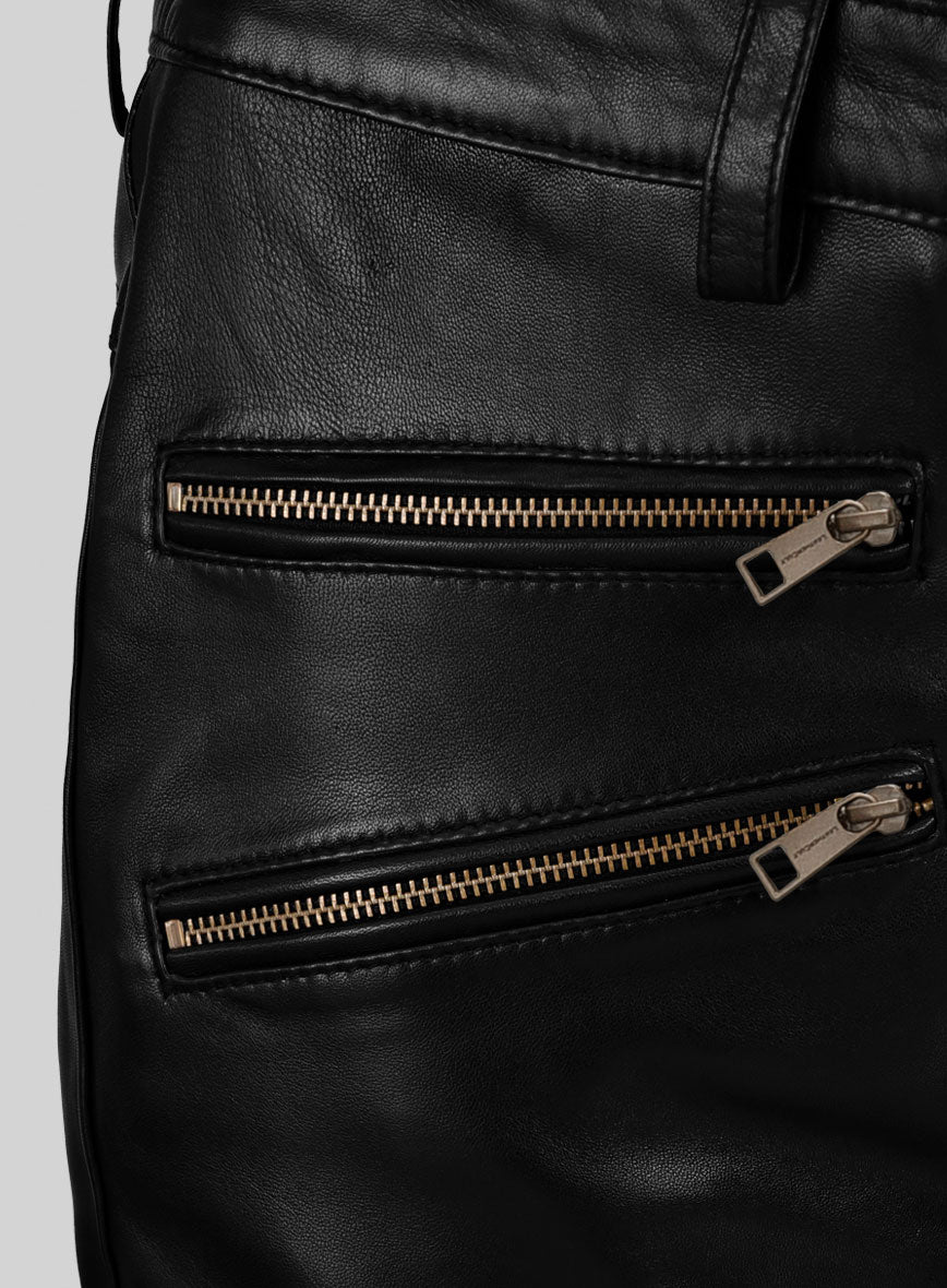 Women's Leather Biker Jeans Style - StudioSuits