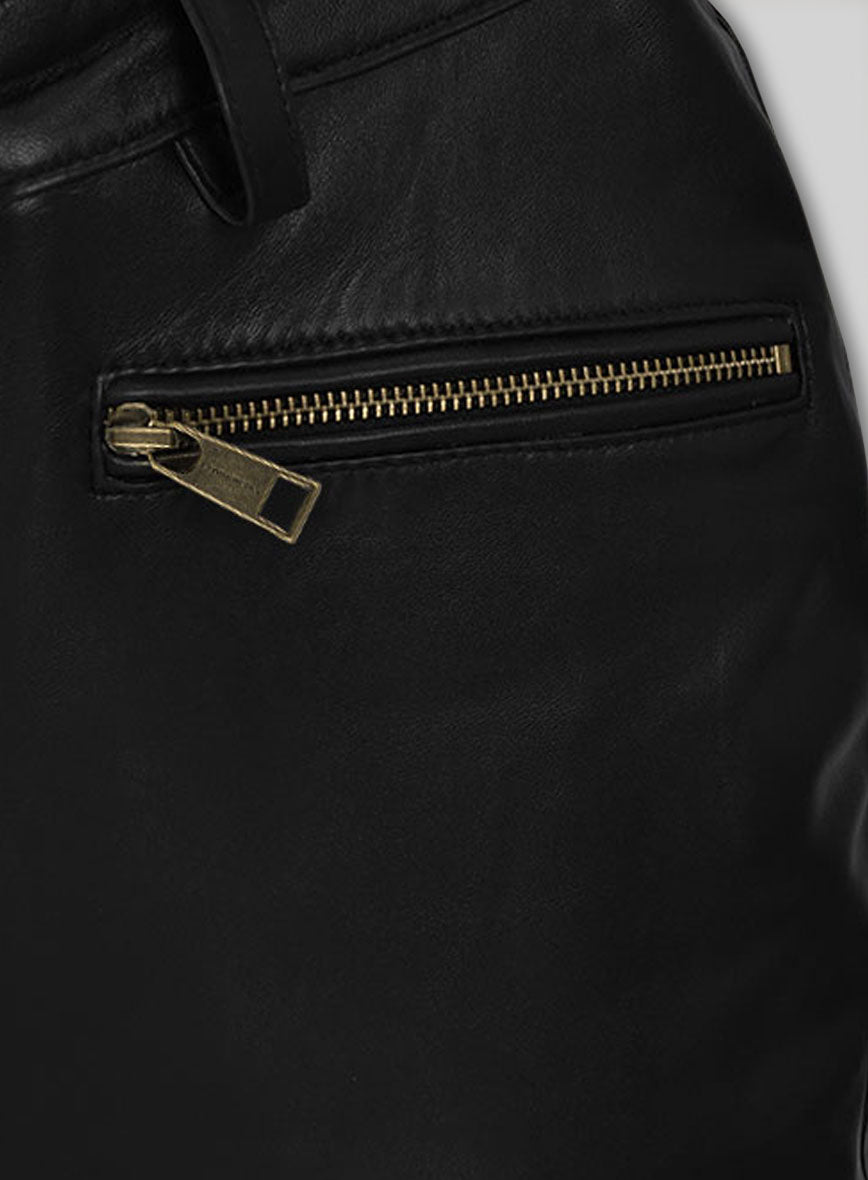 Women's Leather Biker Jeans Style - StudioSuits