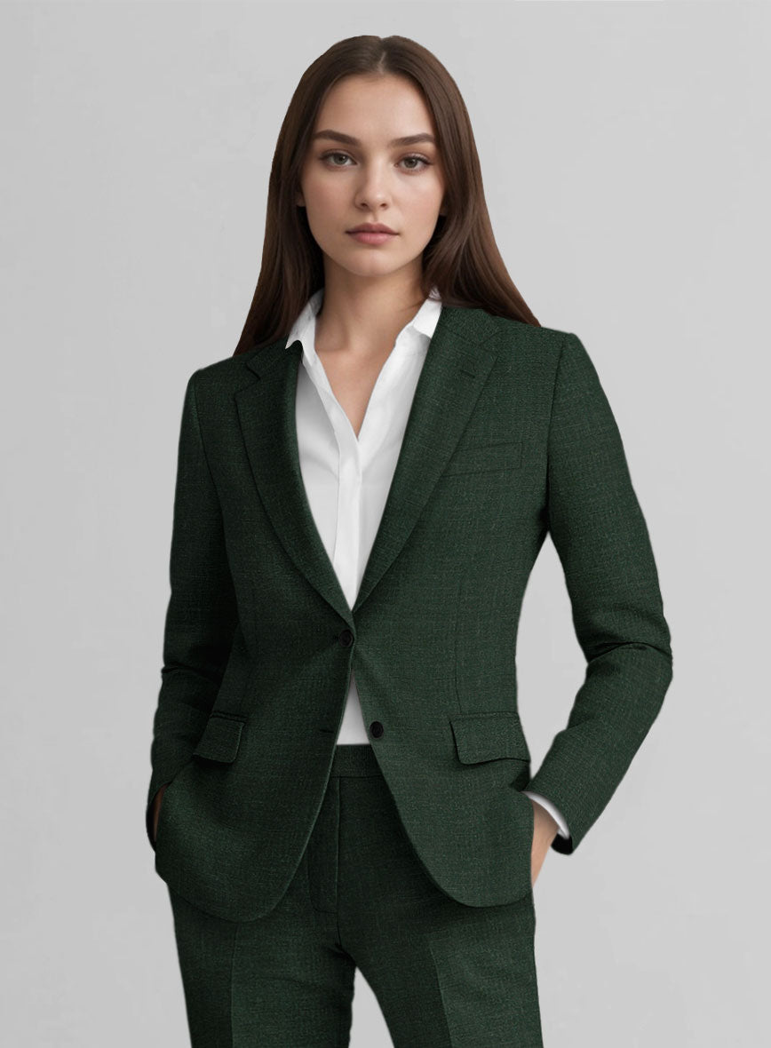 green emerald velvet dress Women's Martini Green Linen Suit by StudioSuits