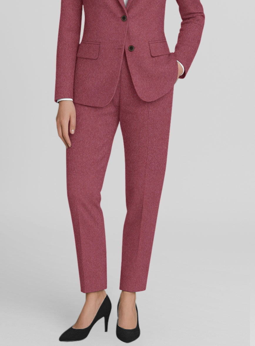 Women's Naples Venetian Pink Tweed Pants - StudioSuits