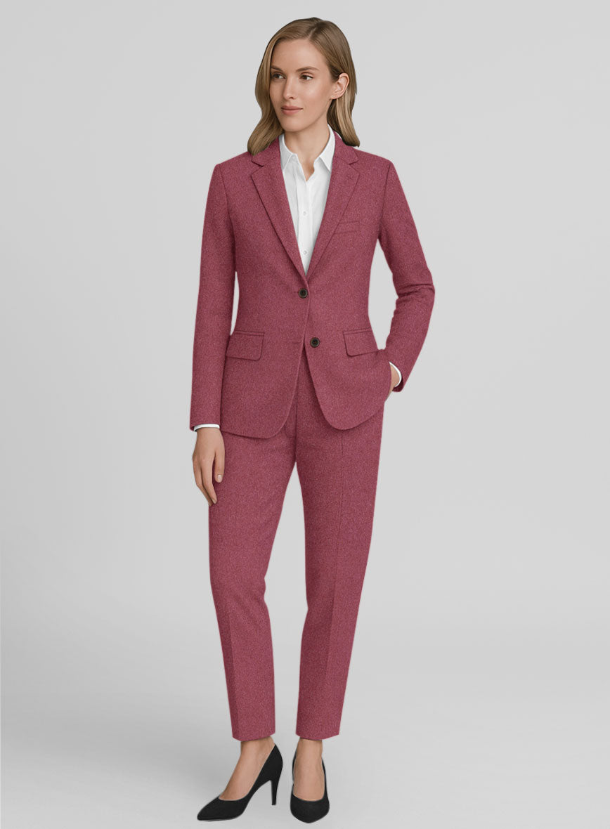 Women's Naples Venetian Pink Tweed Suit - StudioSuits