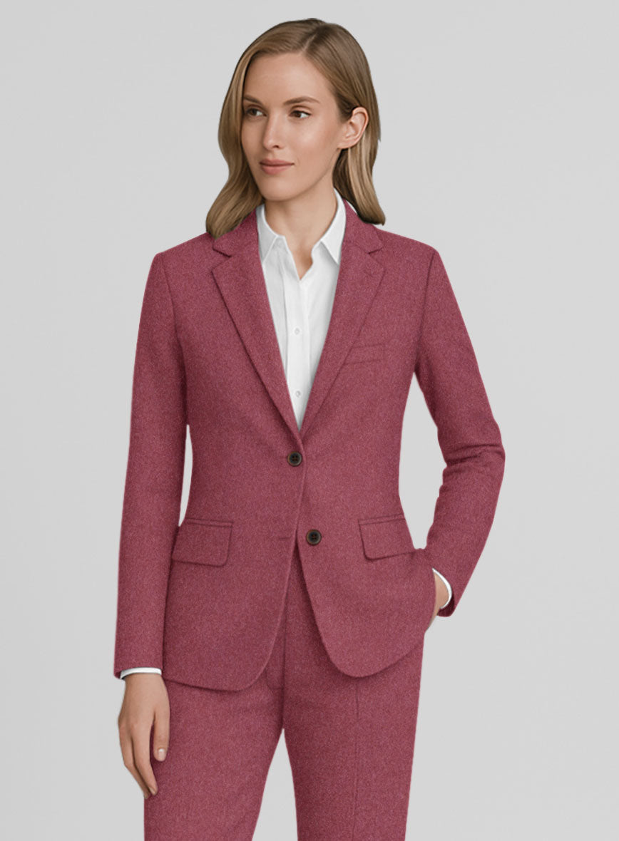 Women's Naples Venetian Pink Tweed Suit - StudioSuits