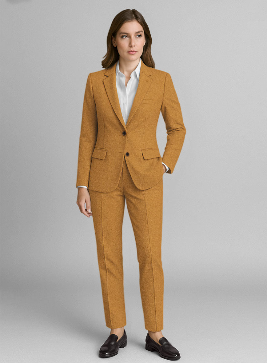 Women's Naples Yellow Tweed Suit - StudioSuits