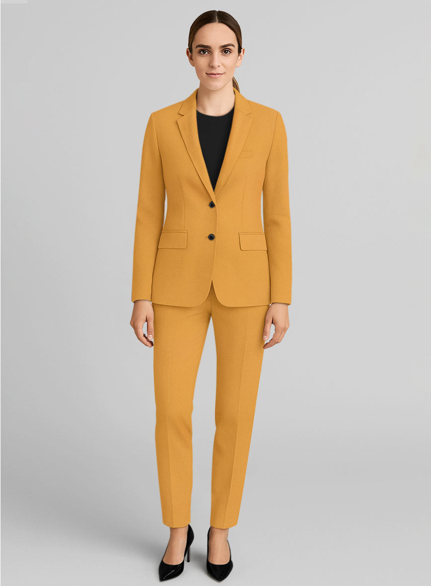 Women's Ochre Napoli Stretch Light Weight Cotton Suit - StudioSuits