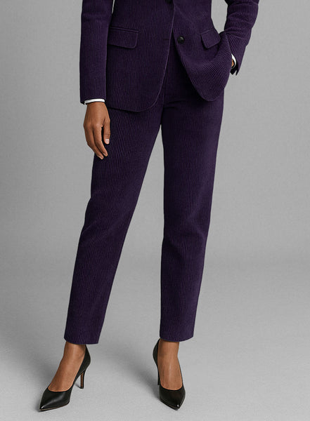 Women's Purple Corduroy Pants – StudioSuits