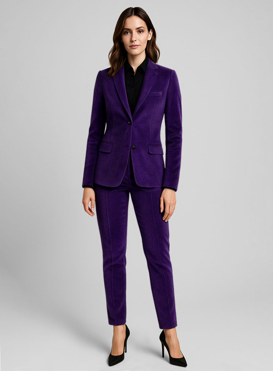 Women's Purple Velvet Suit - StudioSuits
