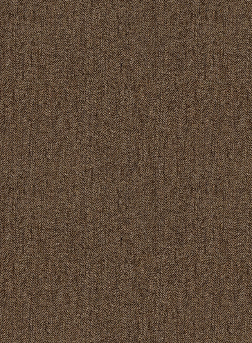 Women's Rust Herringbone Tweed Pants - StudioSuits