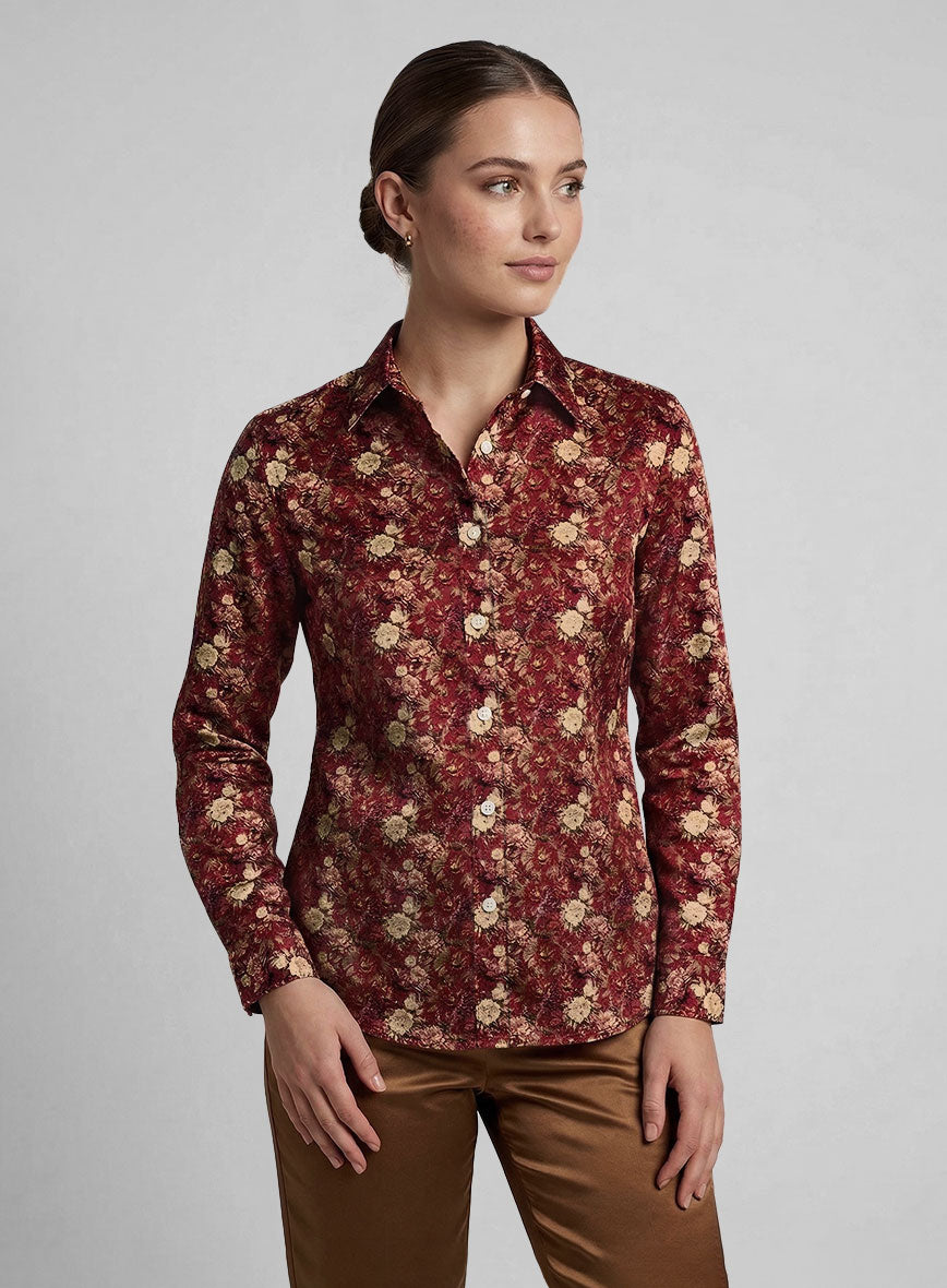 Women's Ursino Silk Cotton Shirt - StudioSuits