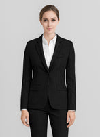 Women's Windsor Black Stripe Wool Suit